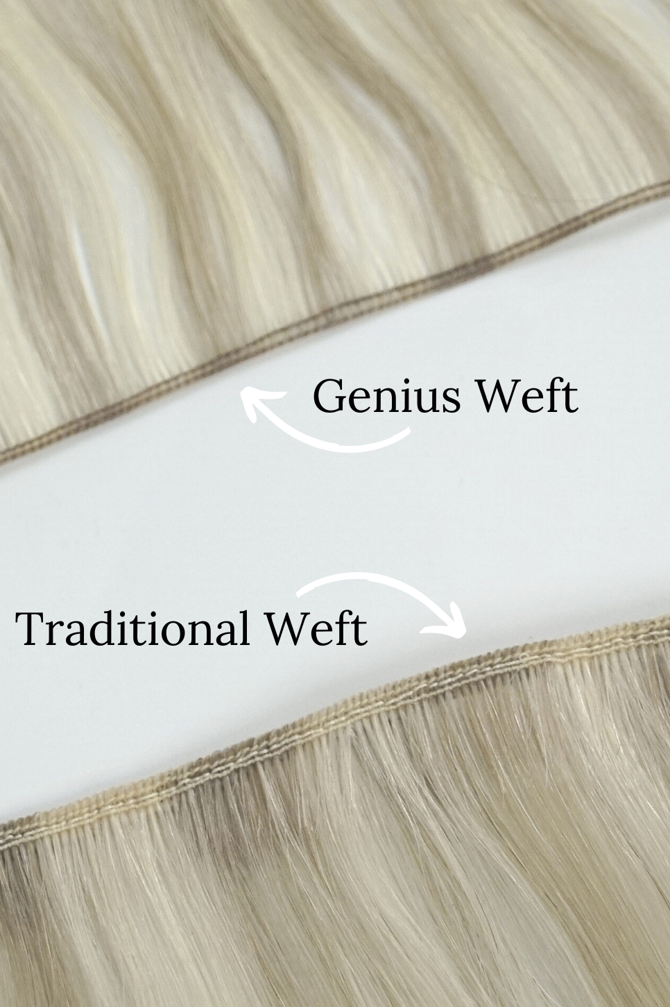 #18/60 Pearl Ash Blonde Highlights Genius Hair Weft Extensions
