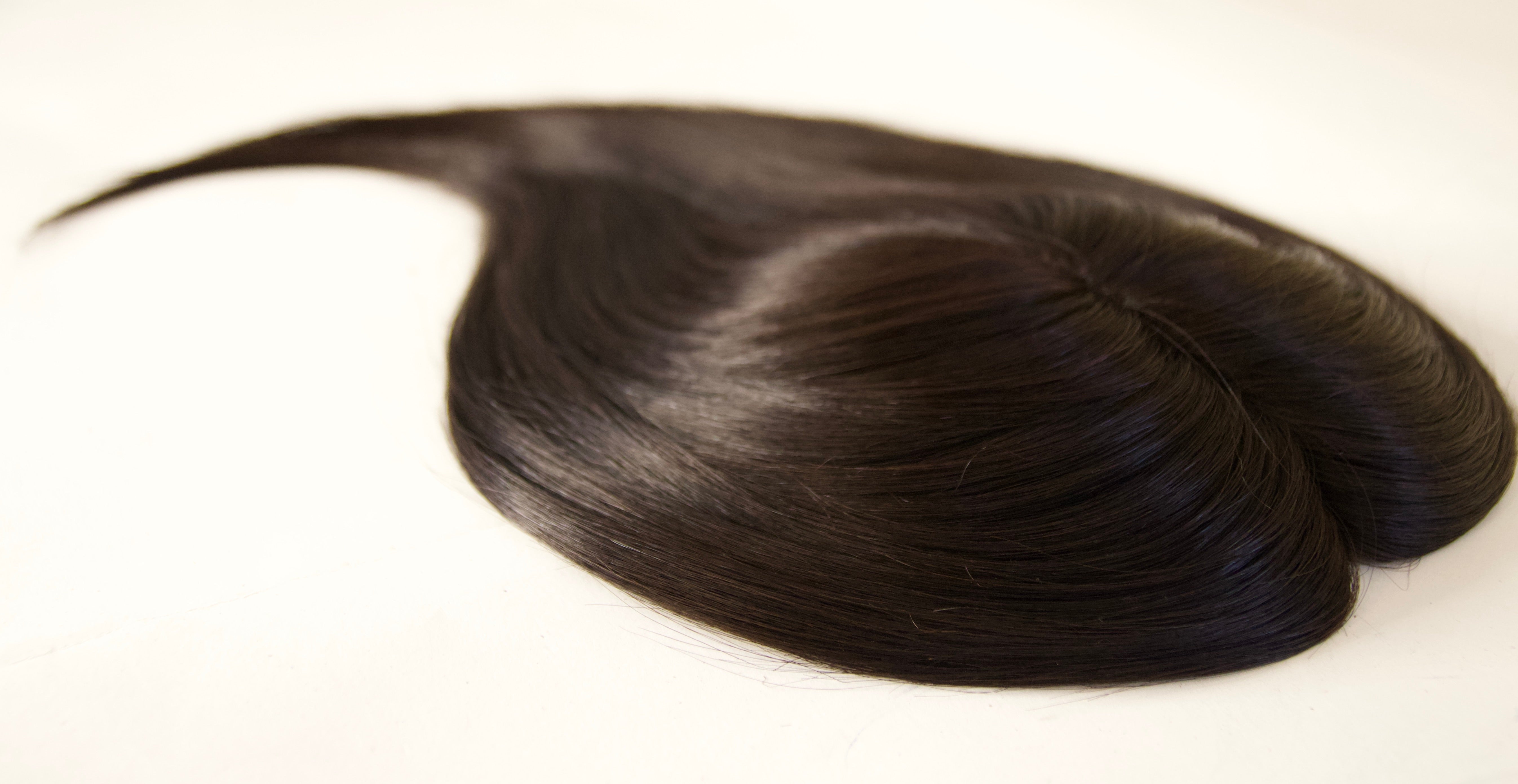 #1B Off Black Women's Human Hair Topper