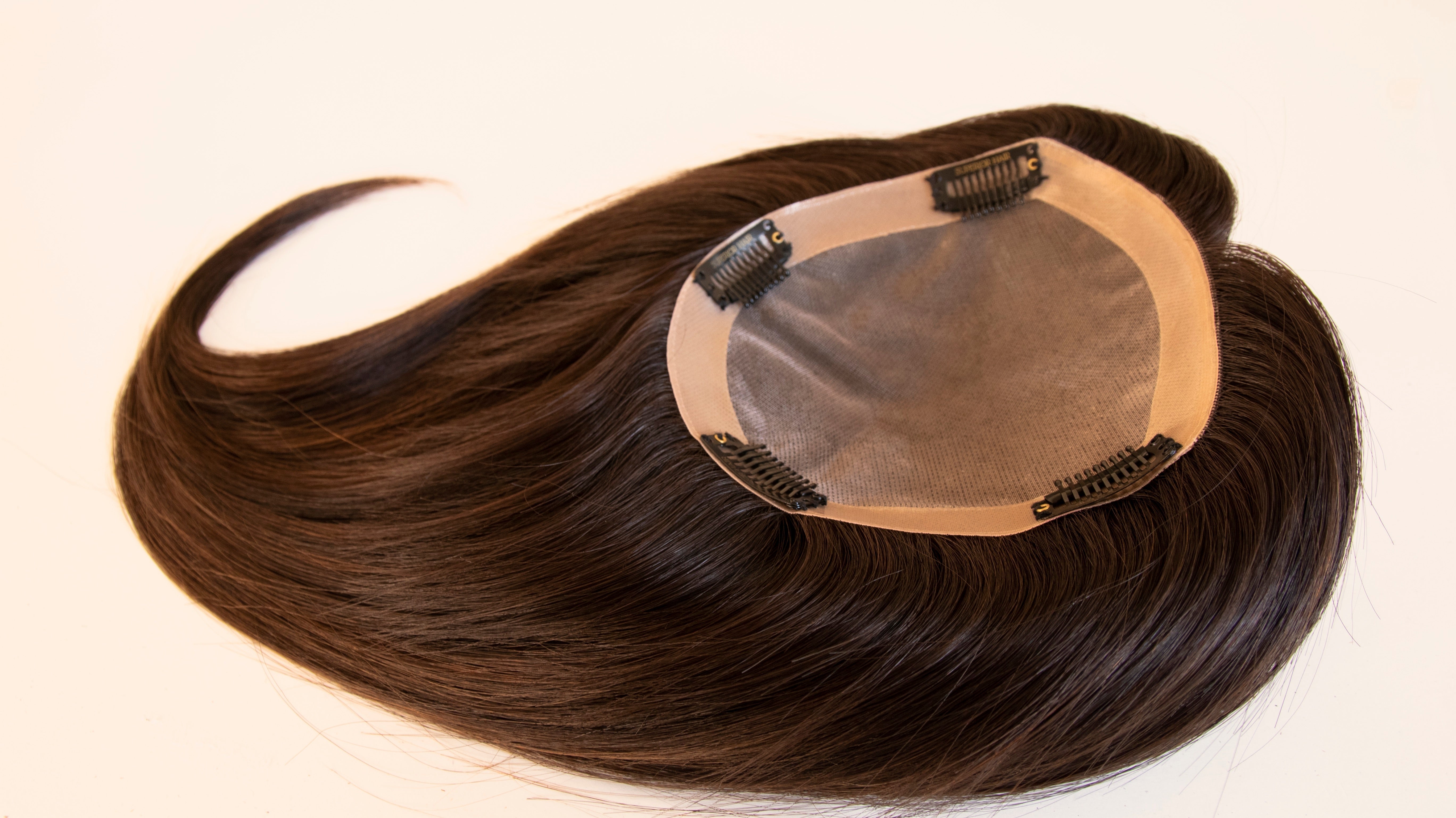 Off Black Balayage Women's Human Hair Topper