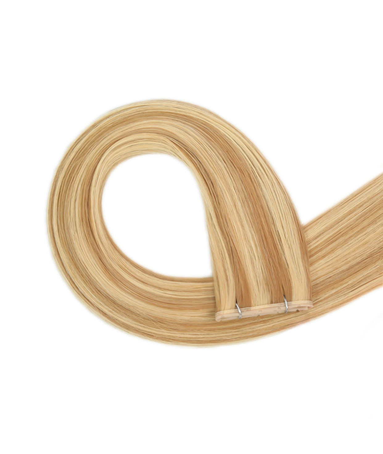 #16/22 Caramel Light Blonde Mix Superior Butterfly Weft™ Hair Extensions