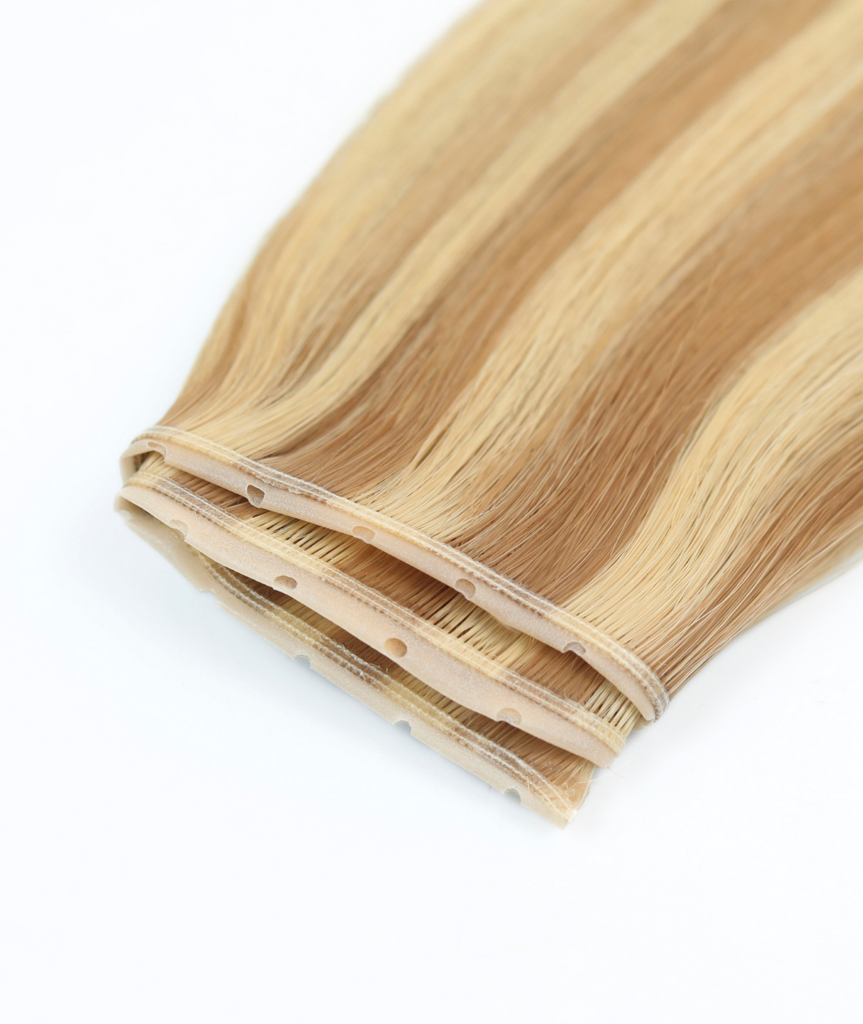 #16/22 Caramel Light Blonde Mix Superior Butterfly Weft™ Hair Extensions