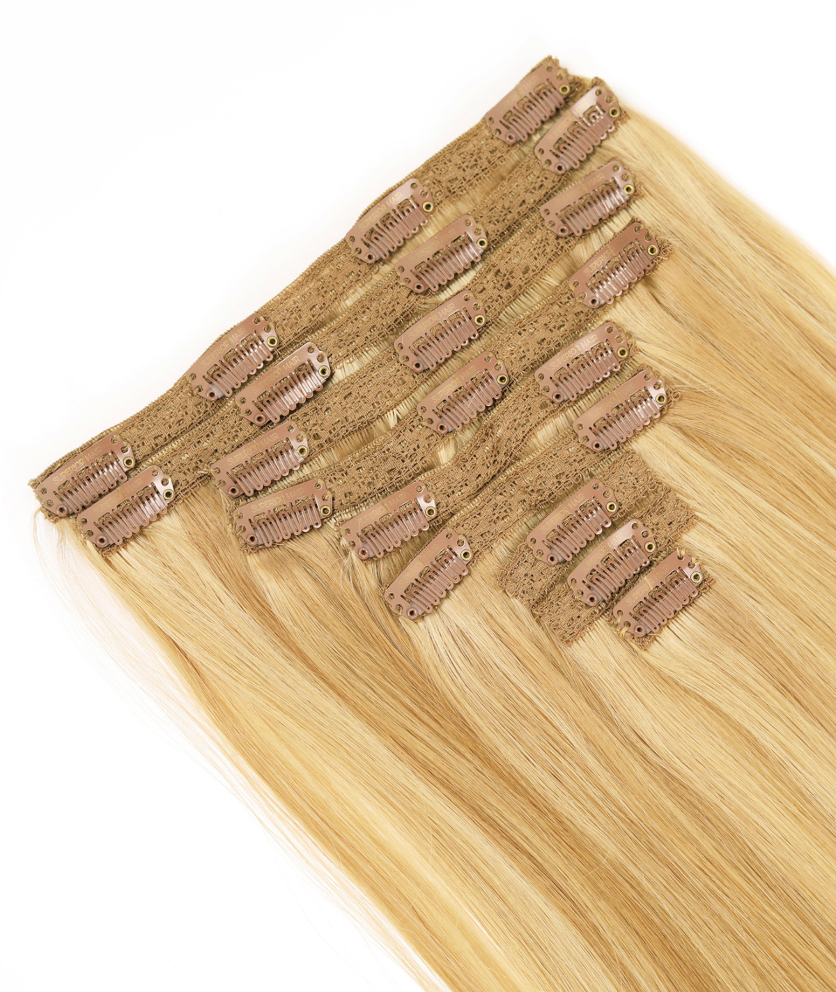 #16/22 Caramel Light Blonde Mix Classic Clip In Hair Extensions 9pcs — Value Grade