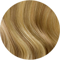 #16/22 Caramel Light Blonde Seamless Clip In Hair Extensions