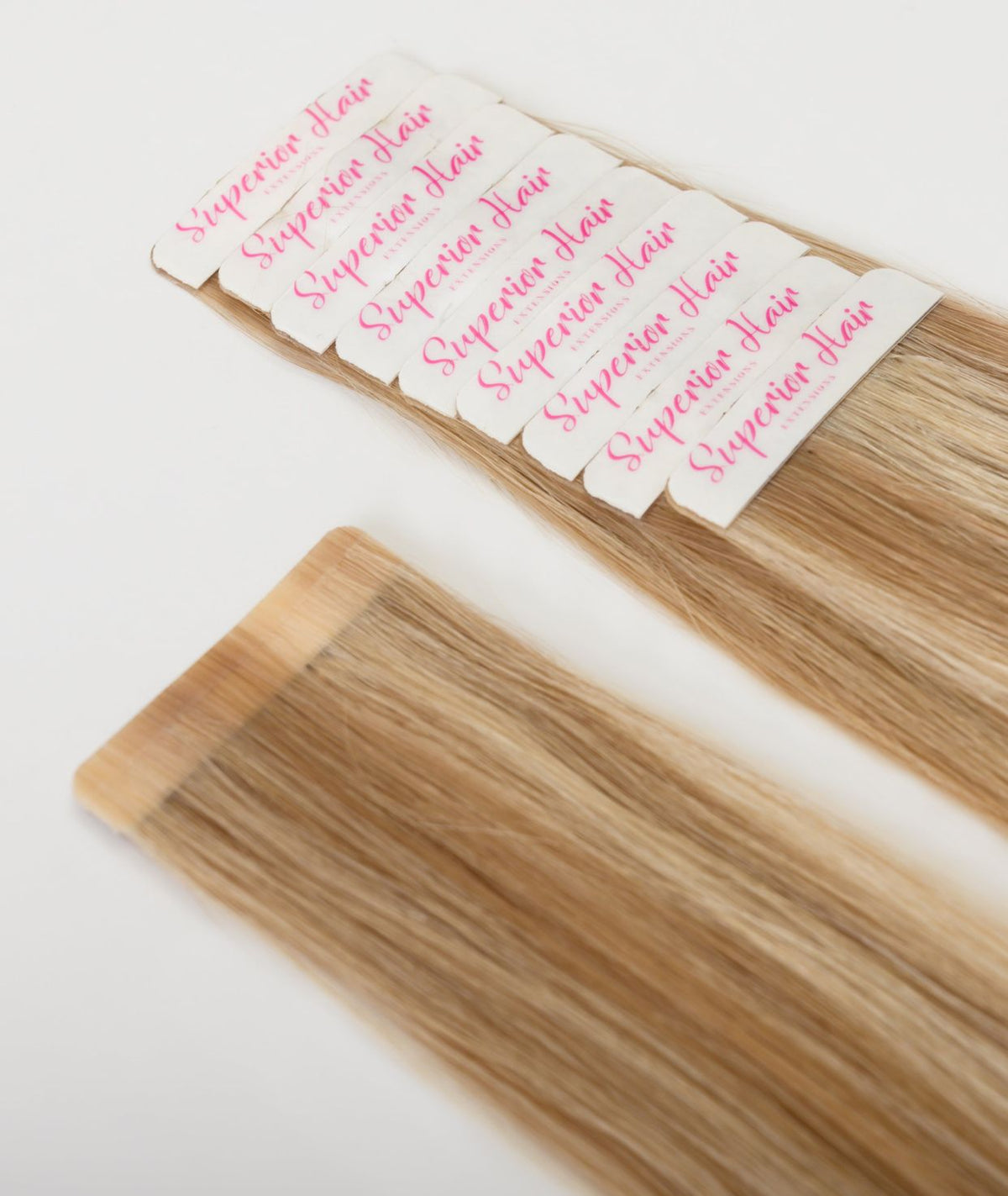 #16/22 Caramel Light Blonde Mix Ultra Seamless Tape In Extensions — Value Grade