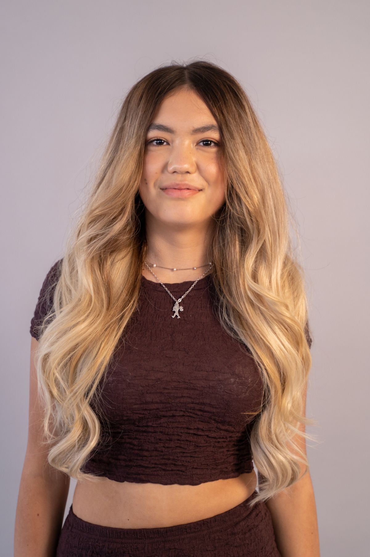 #Iced Coffee Balayage Seamless Clip In Hair Extensions