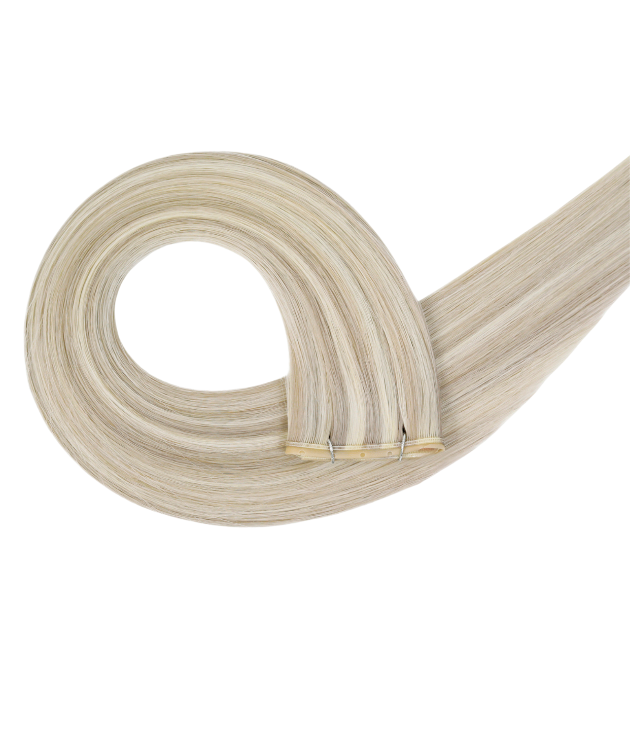 #18/60 Pearl Ash Blonde Highlights Superior Butterfly Weft™ Hair Extensions