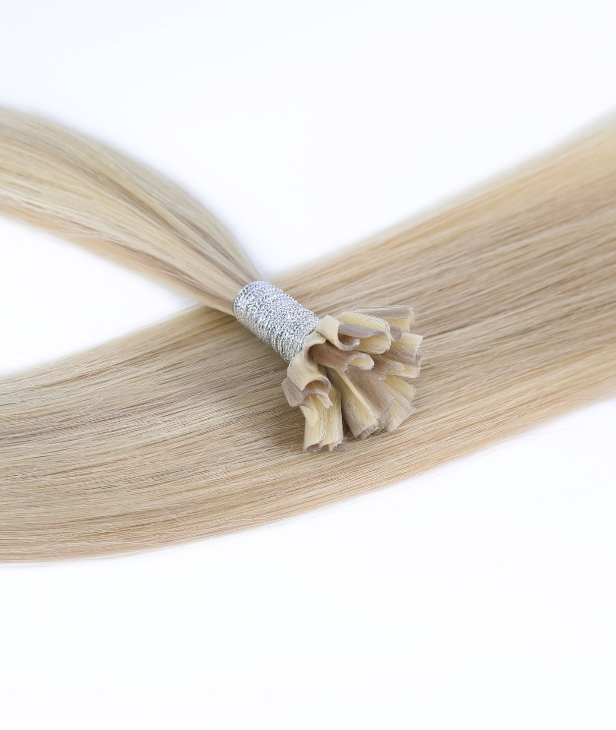 #18/60 Pearl Ash Blonde Highlights Keratin Bond Hair Extensions