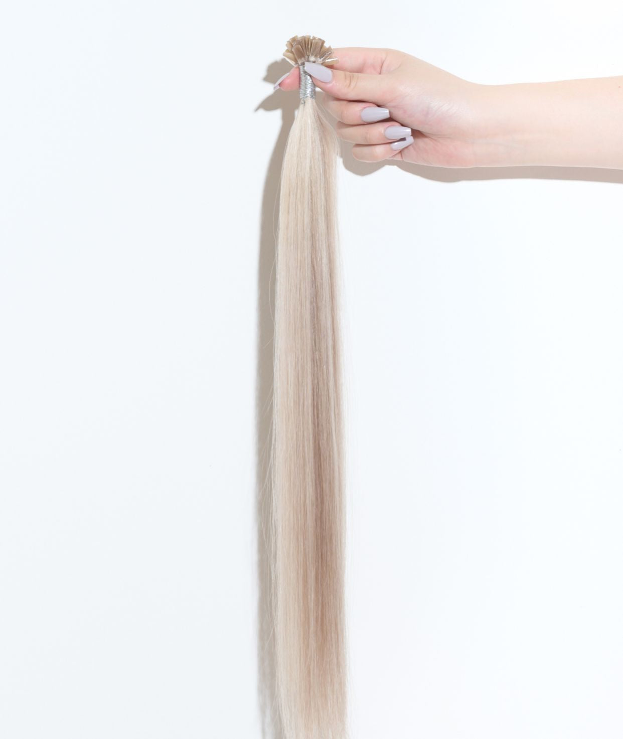 #18/60 Pearl Ash Blonde Highlights Keratin Bond Hair Extensions