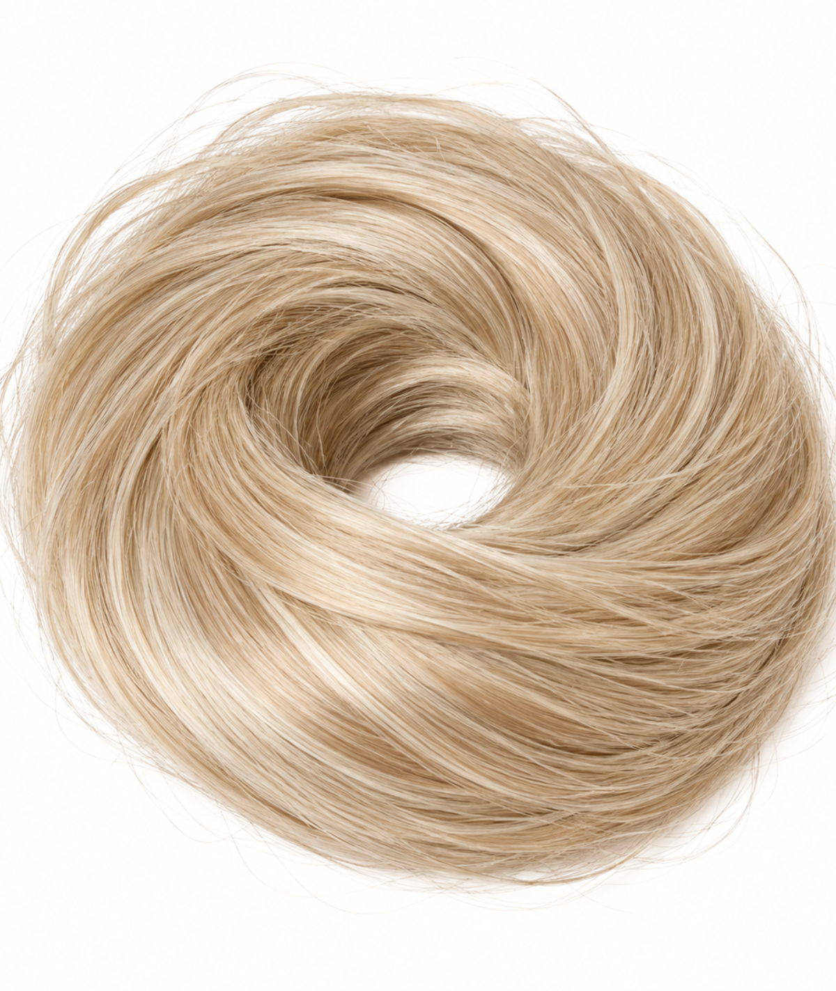 #18/60 Pearl Ash Blonde Highlights Messy Bun Hair Extensions (28g)