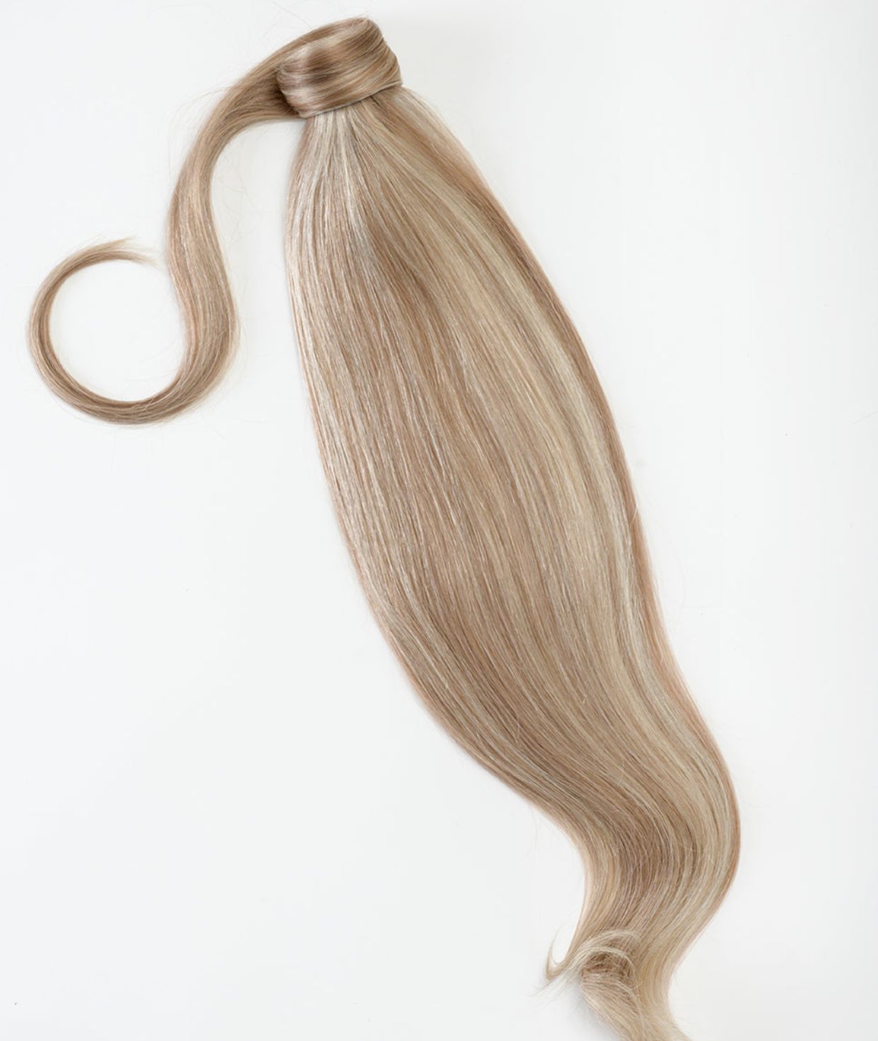 #18/60 Pearl Ash Blonde Highlights Ponytail Extensions