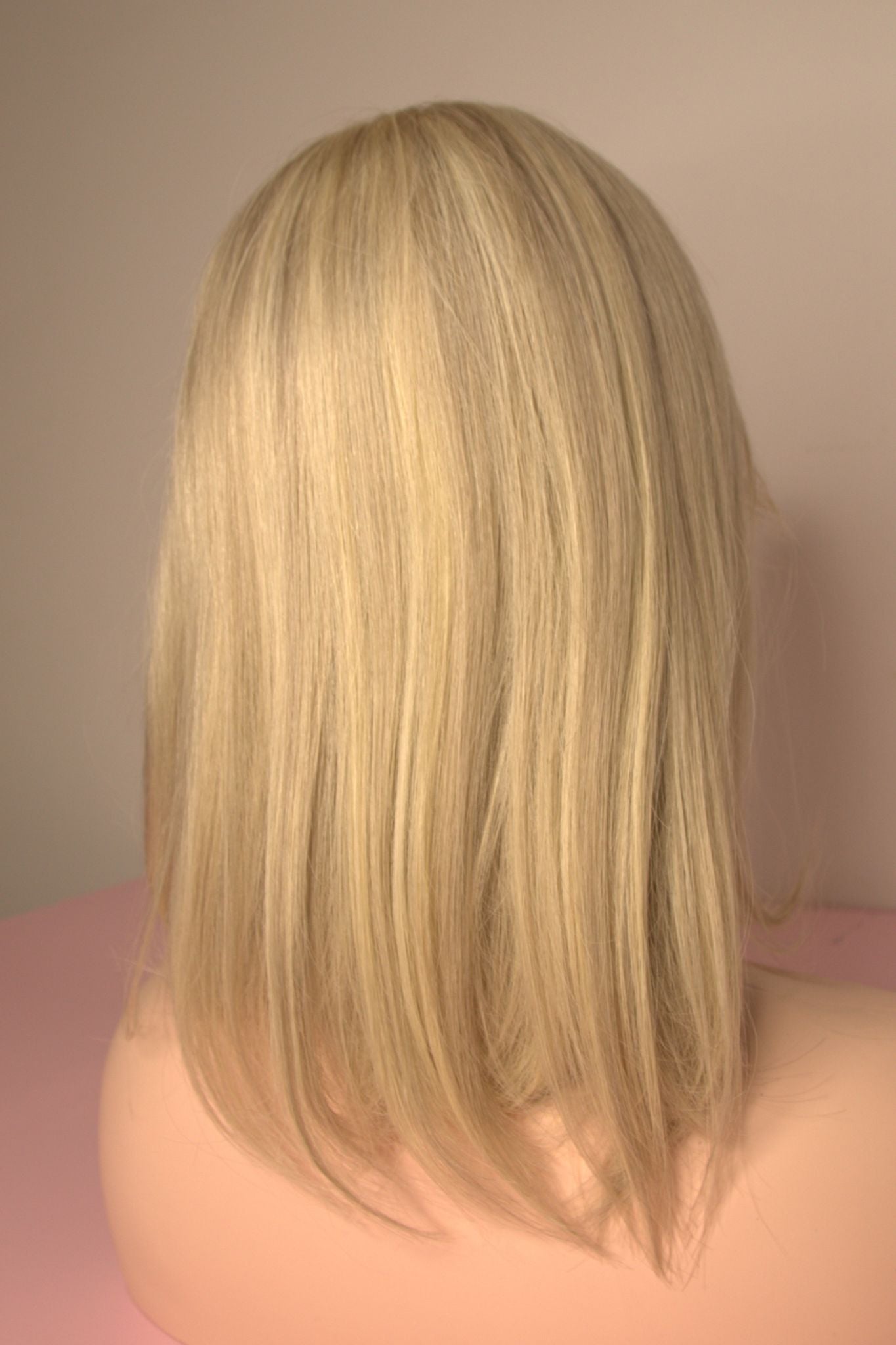 #18/613 Lightest Ash Blonde HL Mono Top Human Hair Wig