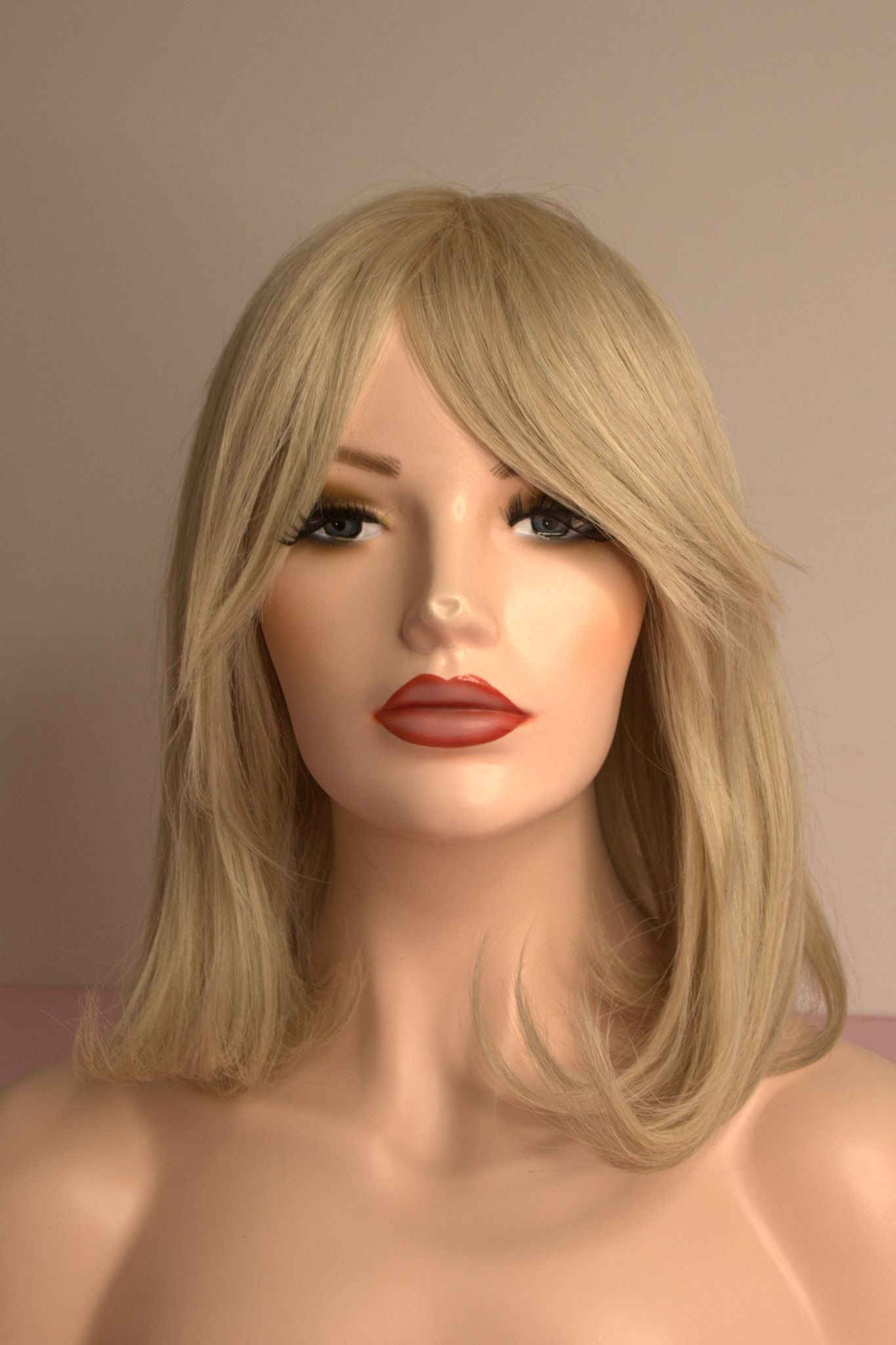 #18/613 Lightest Ash Blonde HL Mono Top Human Hair Wig