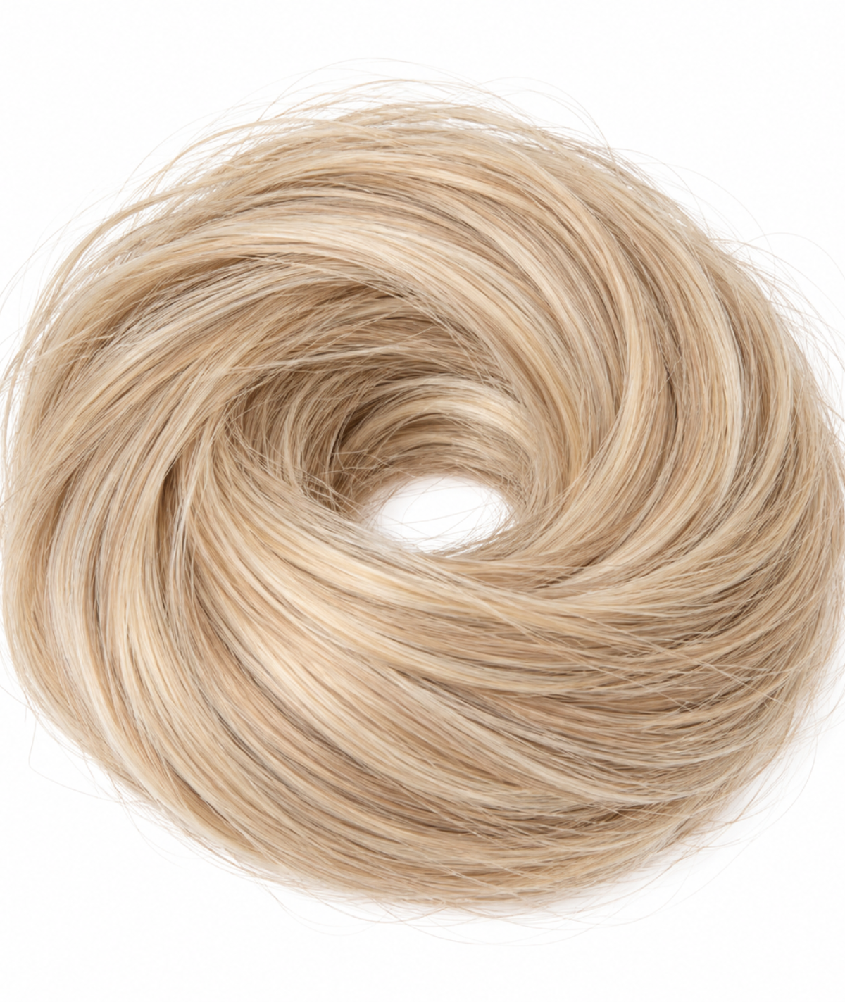 #18/613 Lightest Ash Blonde Highlights Messy Bun Hair Extensions (28g)