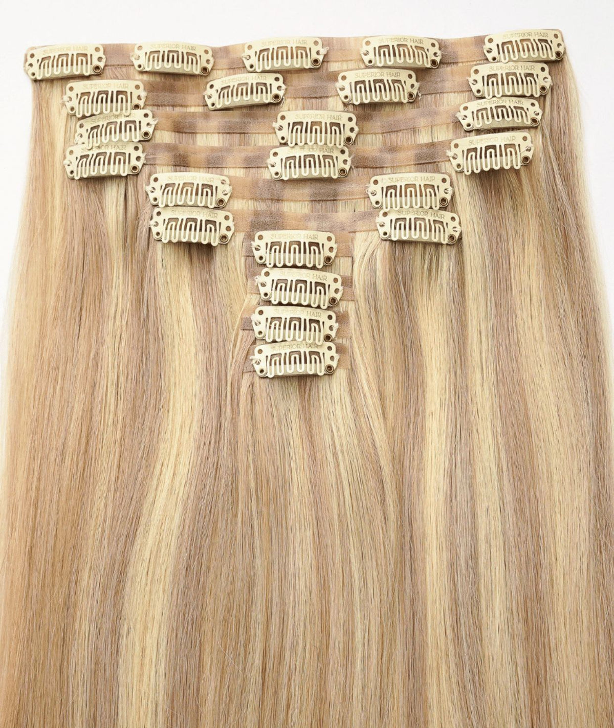 #18/613 Ash Blonde Highlights Seamless Clip In — Value Grade Extensions
