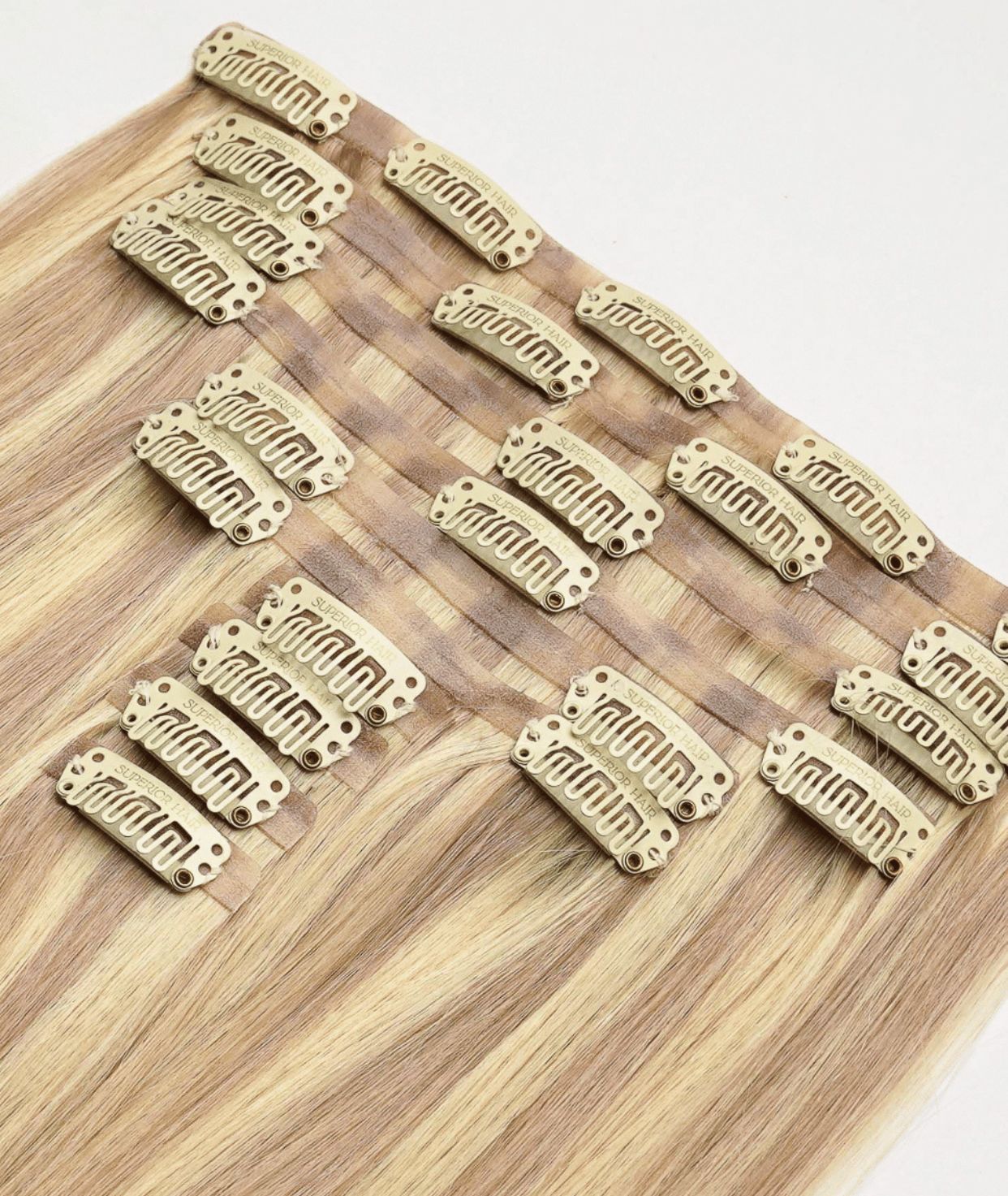 #18/613 Ash Blonde Highlights Seamless Clip In — Value Grade Extensions