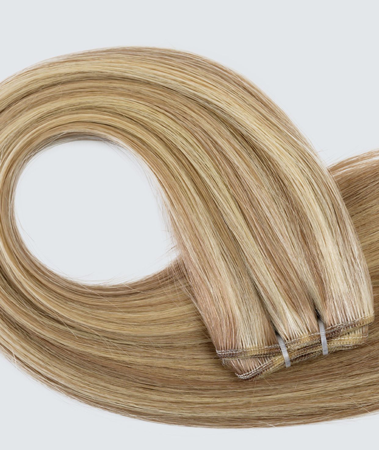 #18/613 Ash Blonde Highlights Traditional Weft Extensions
