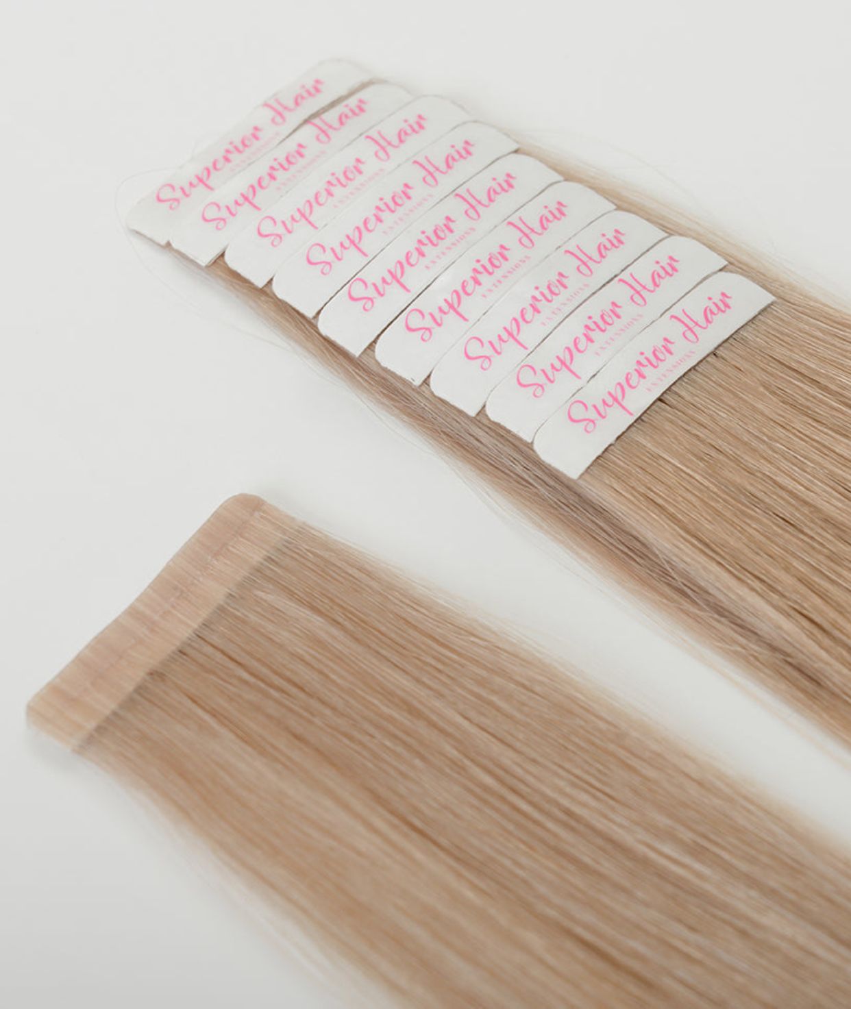 #18 Dark Ash Blonde Ultra Seamless Tape In Extensions