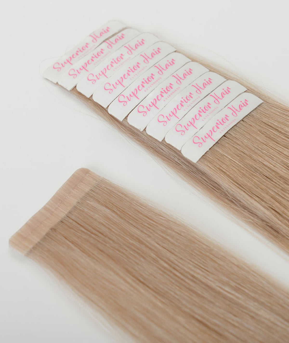 #18 Dark Ash Blonde Ultra Seamless Tape In Extensions — Value Grade