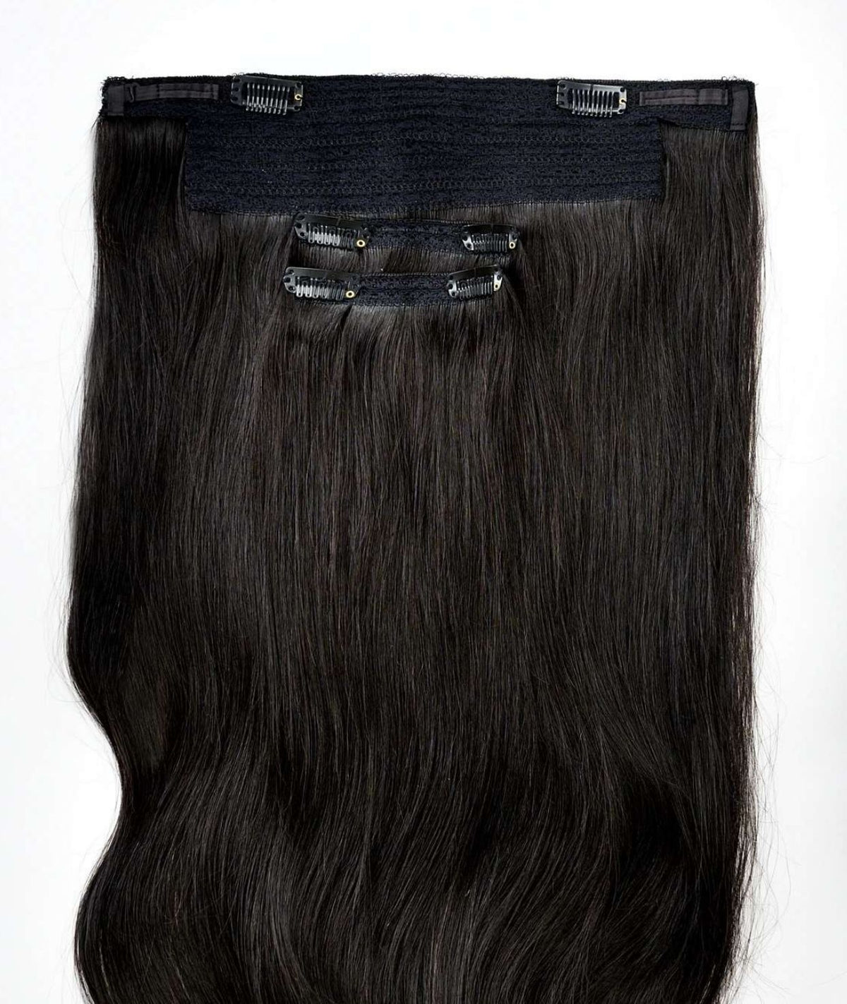 #1B Off-Black Classic Halo Hair Extensions — Value Grade