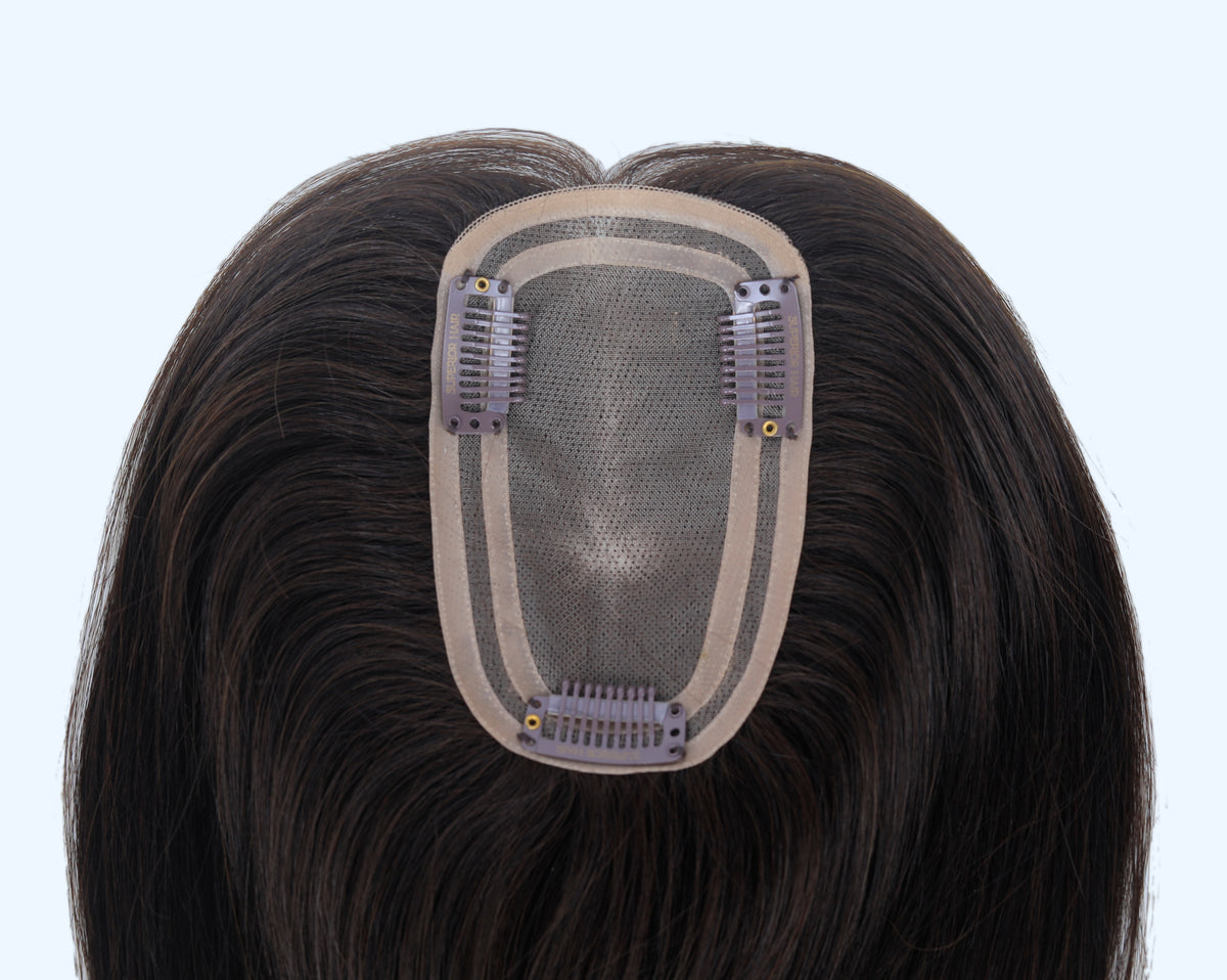 #1BL Darkest Brown Women's Lite Hair Topper (NEW)