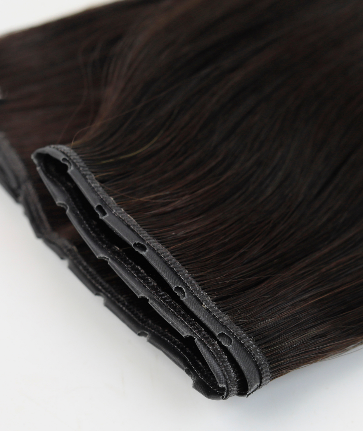 #1BL Darkest Brown Superior Butterfly Weft™ Hair Extensions