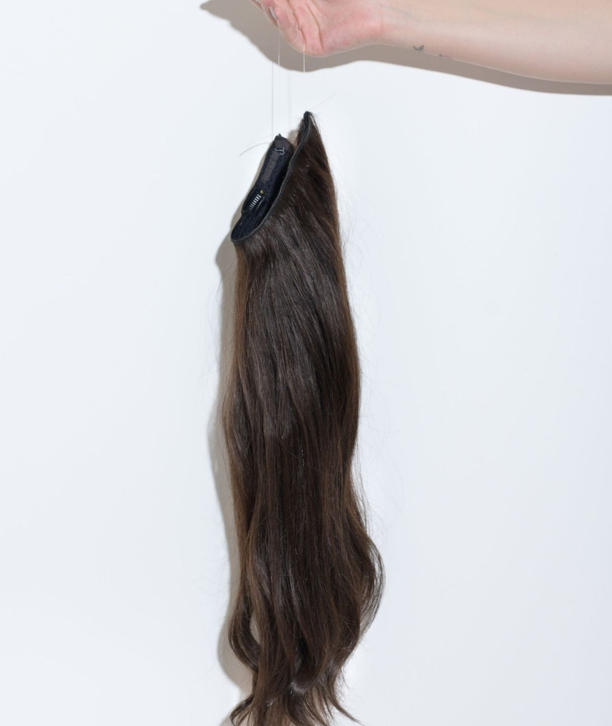 #1BL Darkest Brown Classic Halo Hair Extensions — Value Grade