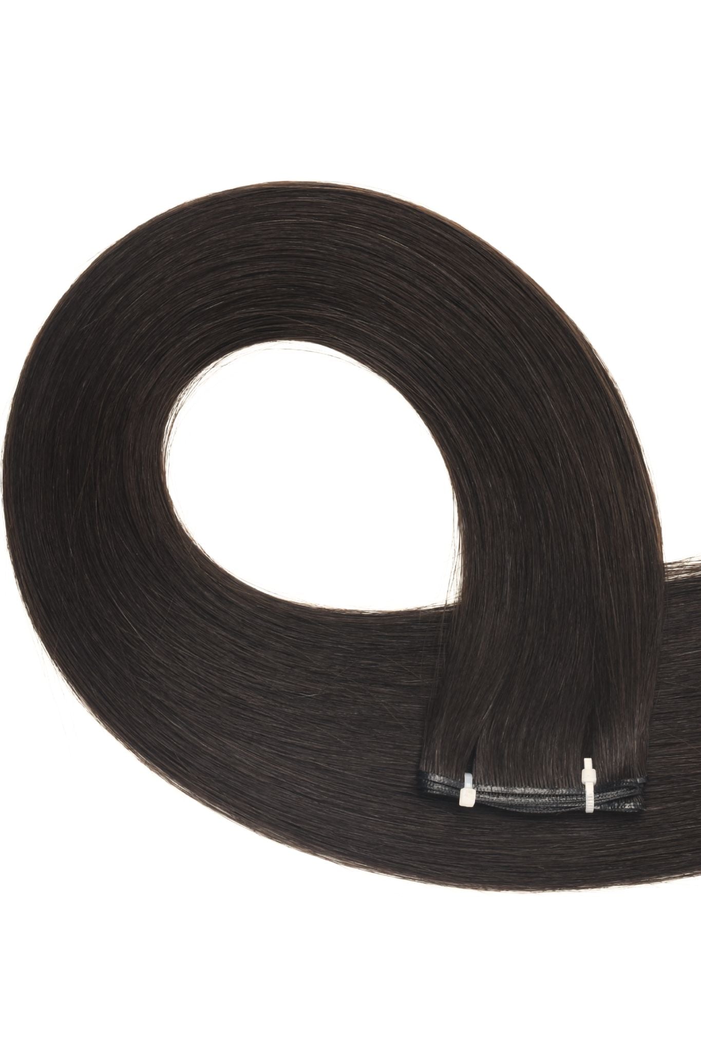 #1BL Darkest Brown Genius Hair Weft Extensions