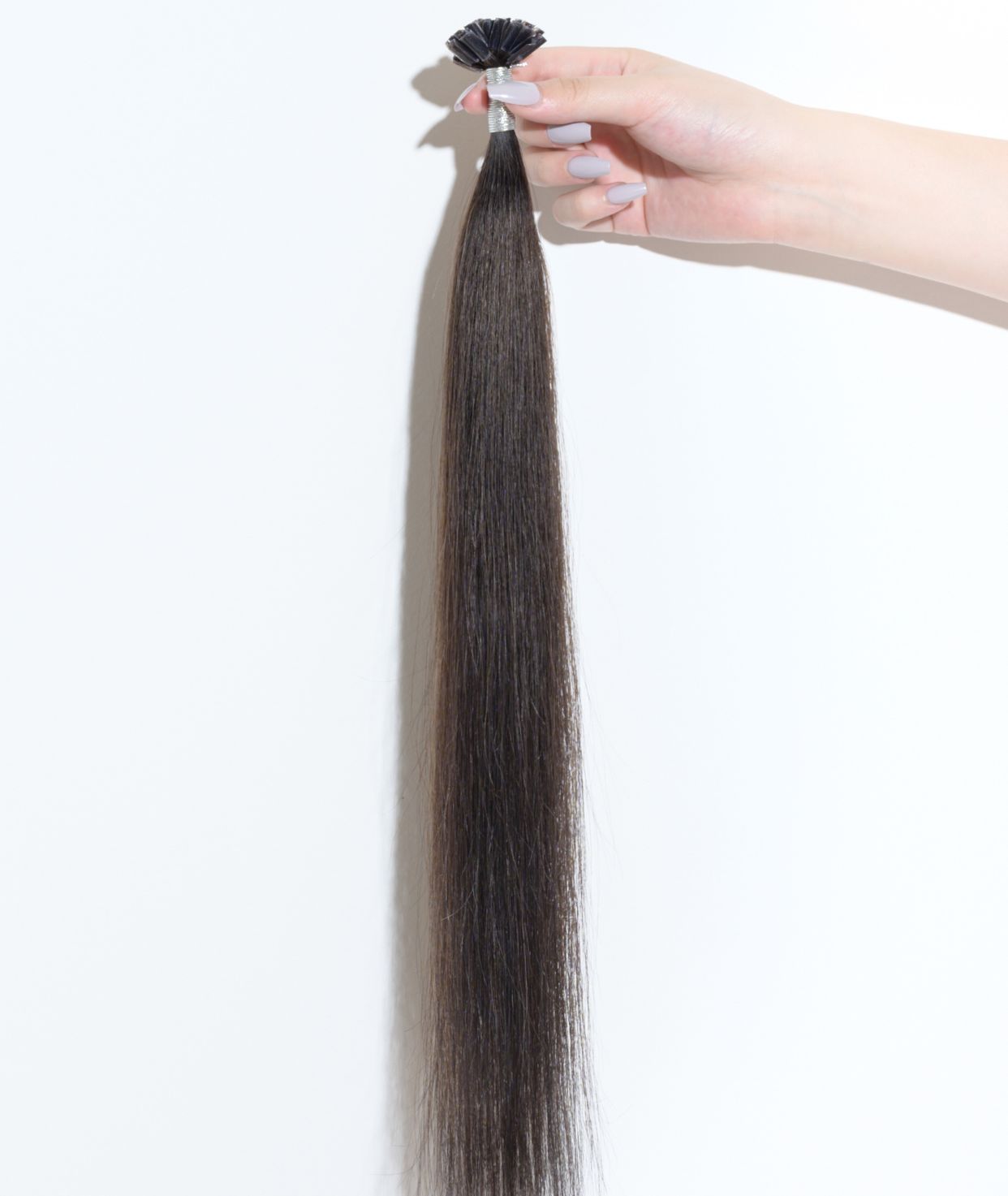 #1BL Darkest Brown Pre Bonded U Tip Extensions — Value Grade