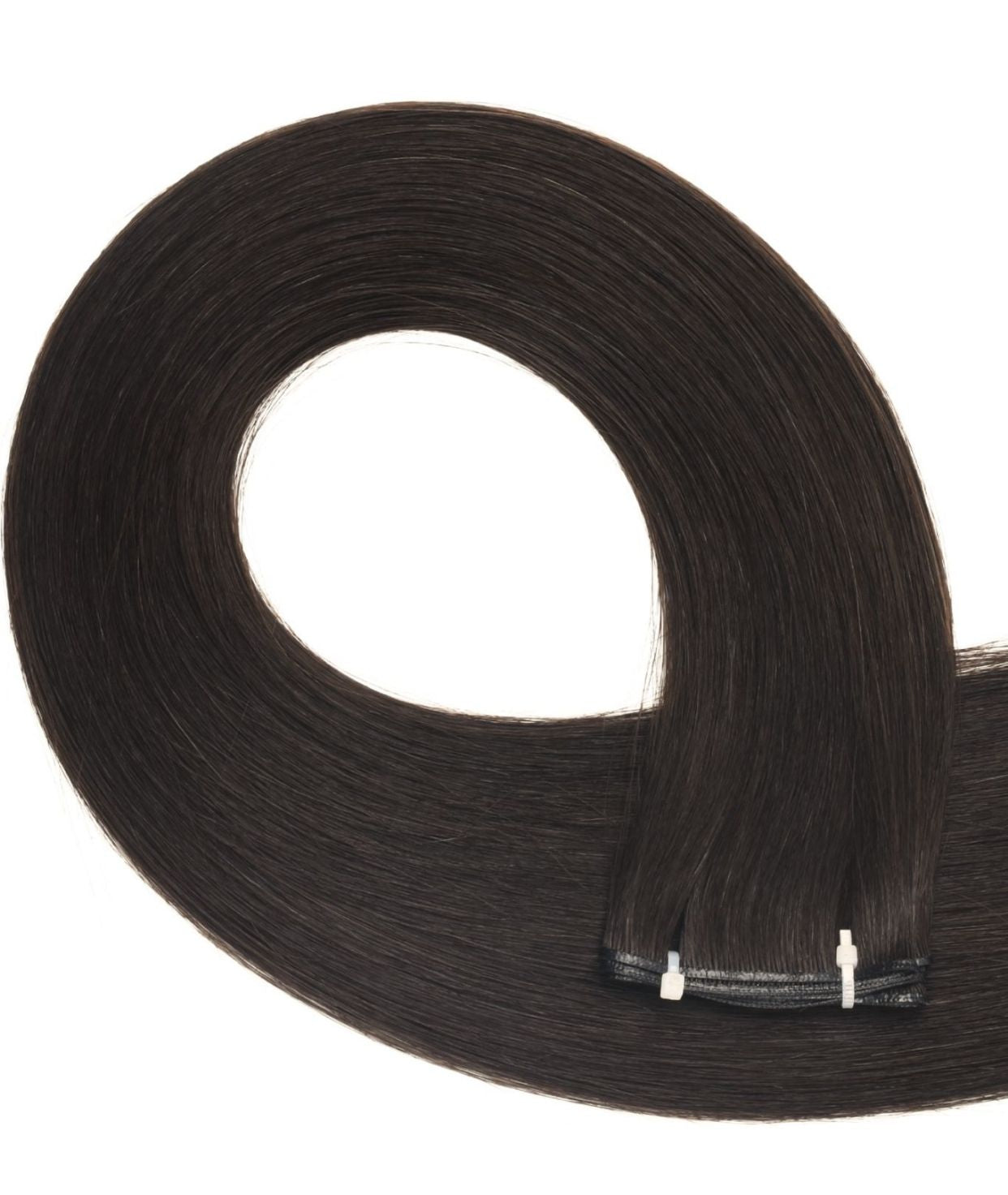 #1BL Darkest Brown Genius Hair Weft Extensions