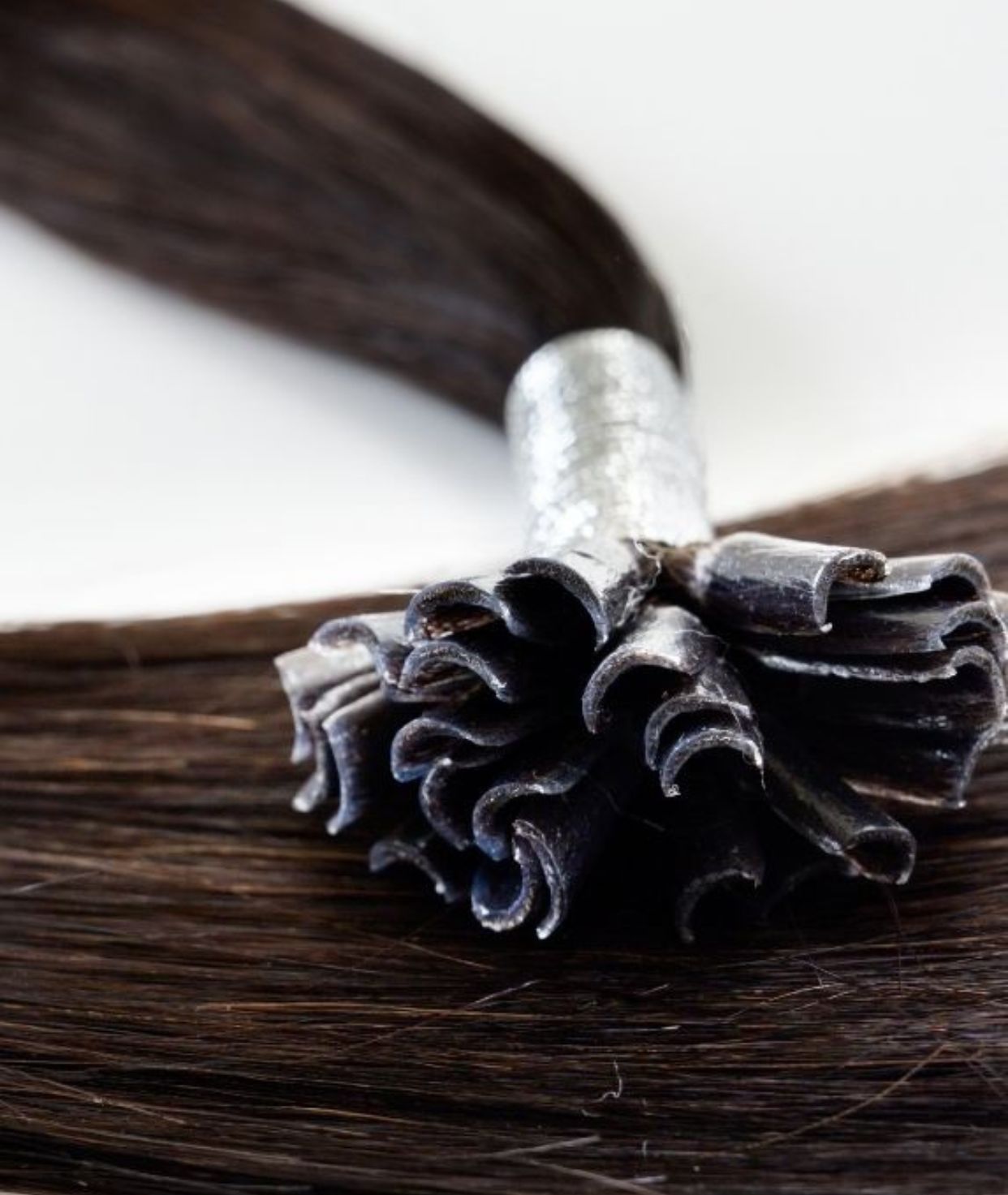 #1BL Darkest Brown Keratin Bond Hair Extensions