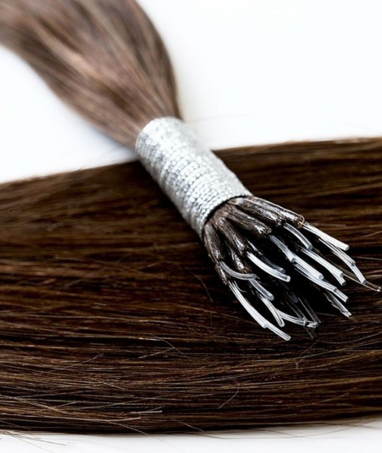 #1BL Darkest Brown Nano Tip Hair Extensions