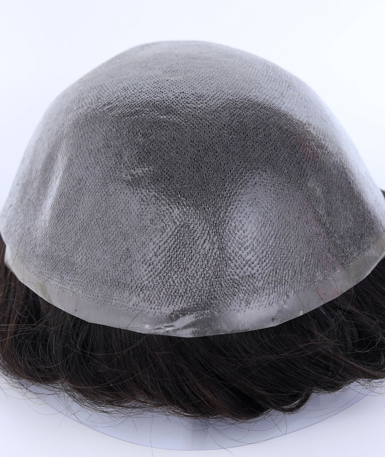 #1B Natural Black Skin Base Hair System