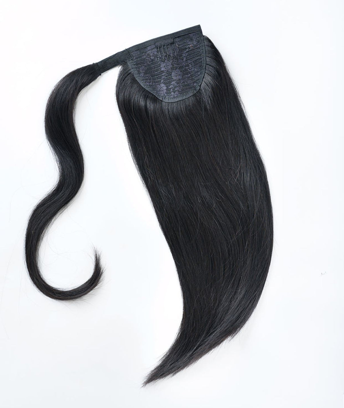 #1 Jet Black Ponytail Extensions — Value Grade