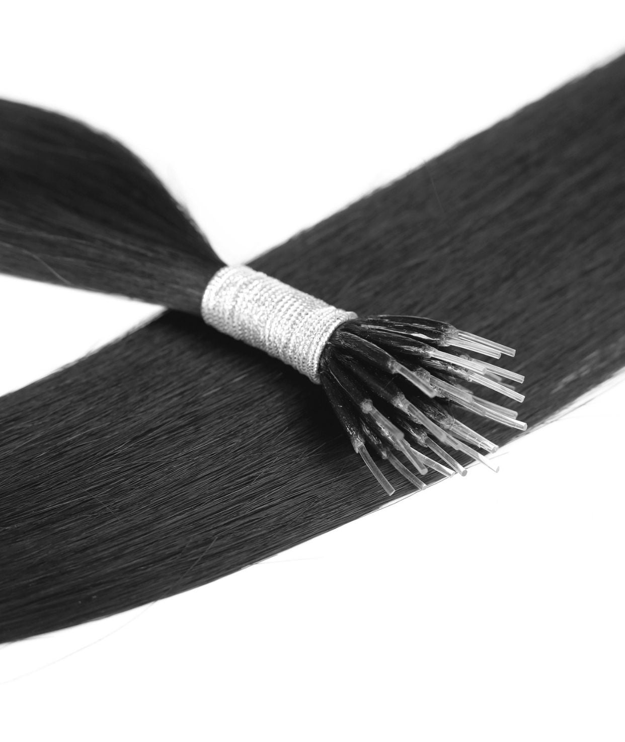 #1 Jet Black Nano Tip Hair Extensions
