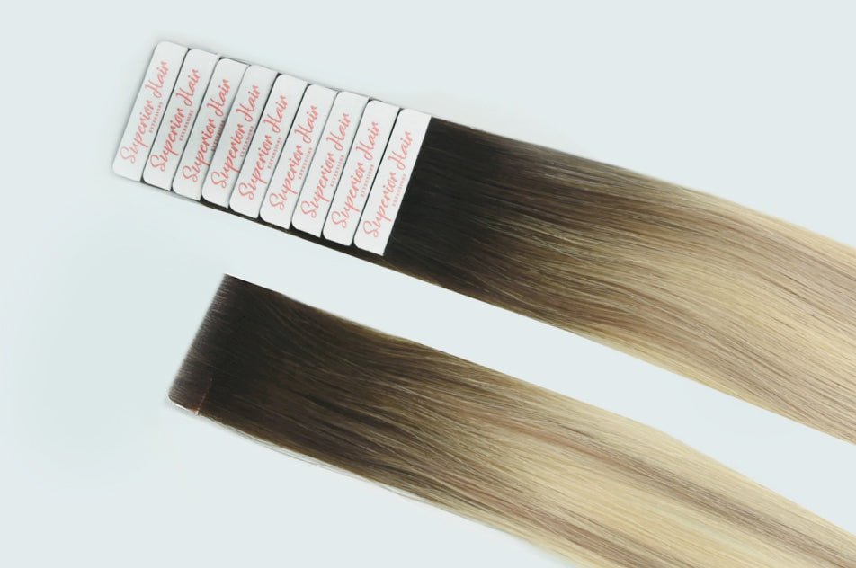 #Iced Coffee Balayage Invisi Tape Hair Extensions