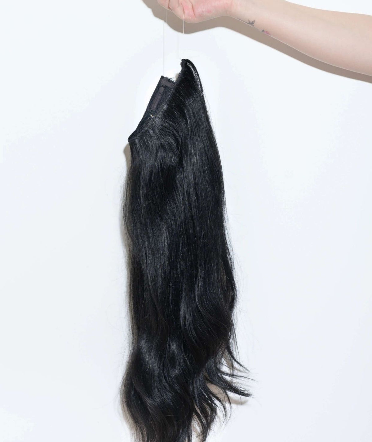 #1 Jet Black Classic Halo Hair Extensions — Value Grade