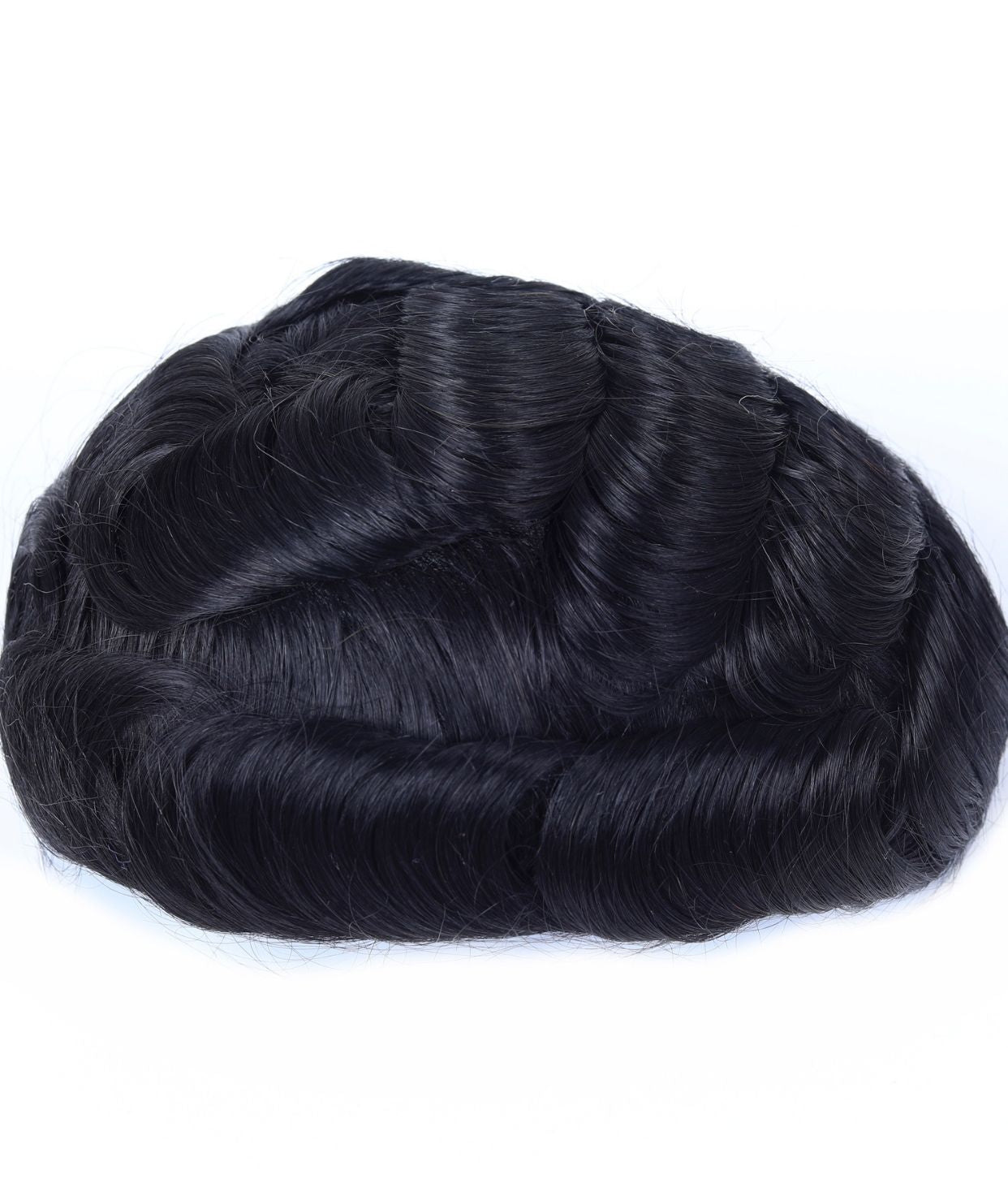 #1 Jet Black Skin Base Hair System