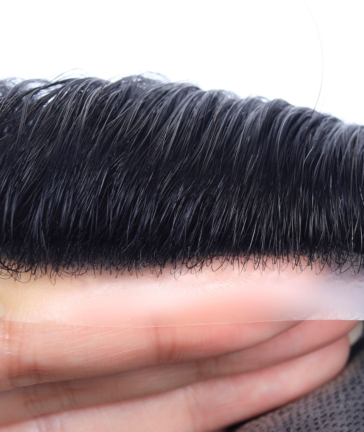 #1 Jet Black Skin Base Hair System