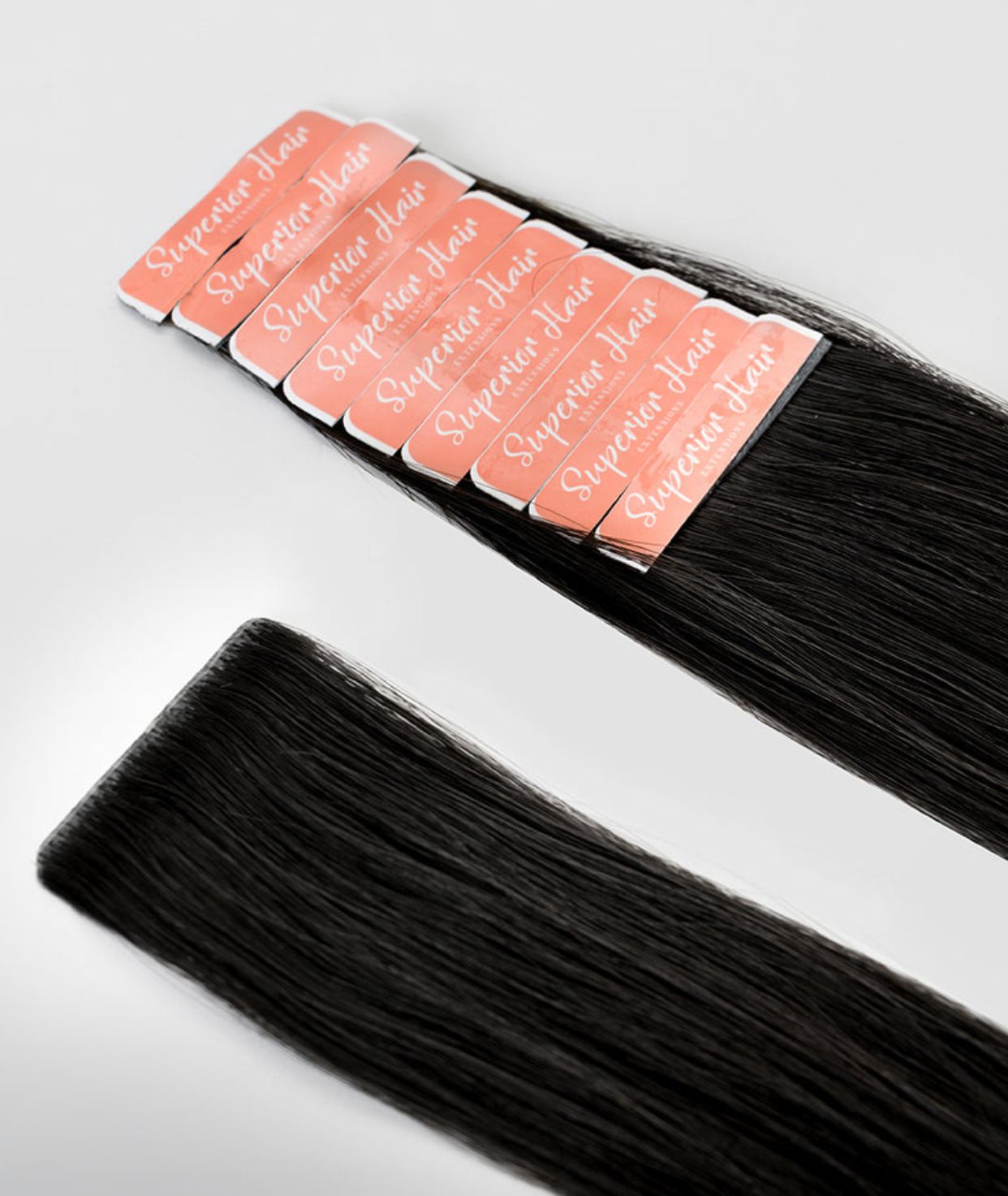#1 Jet Black Invisi Tape Hair Extensions