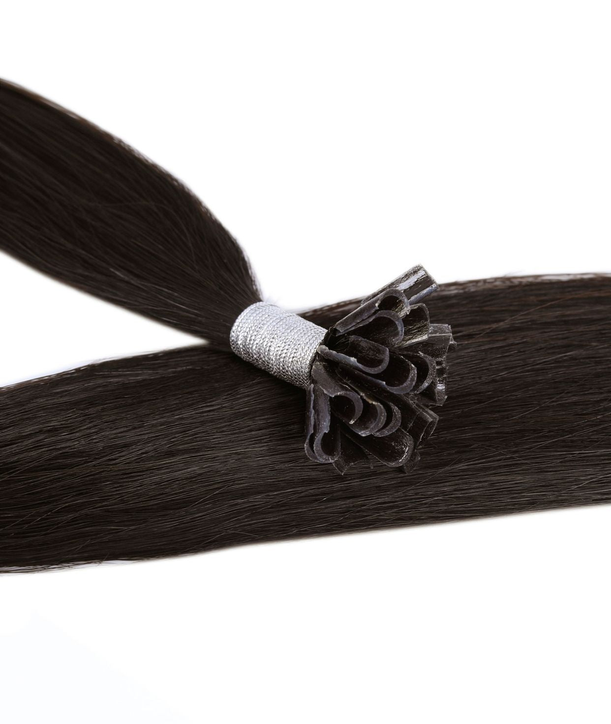 #1B Off-Black Keratin Bond Hair Extensions