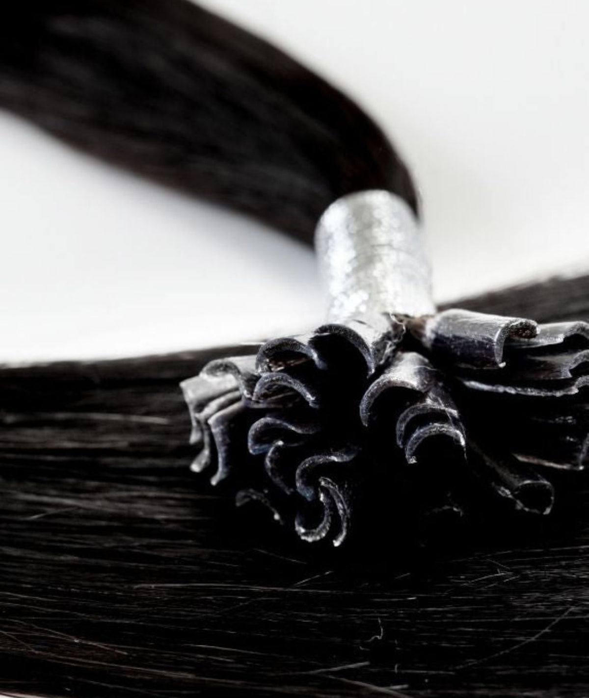 #1 Jet Black Pre Bonded U Tip Extensions — Value Grade