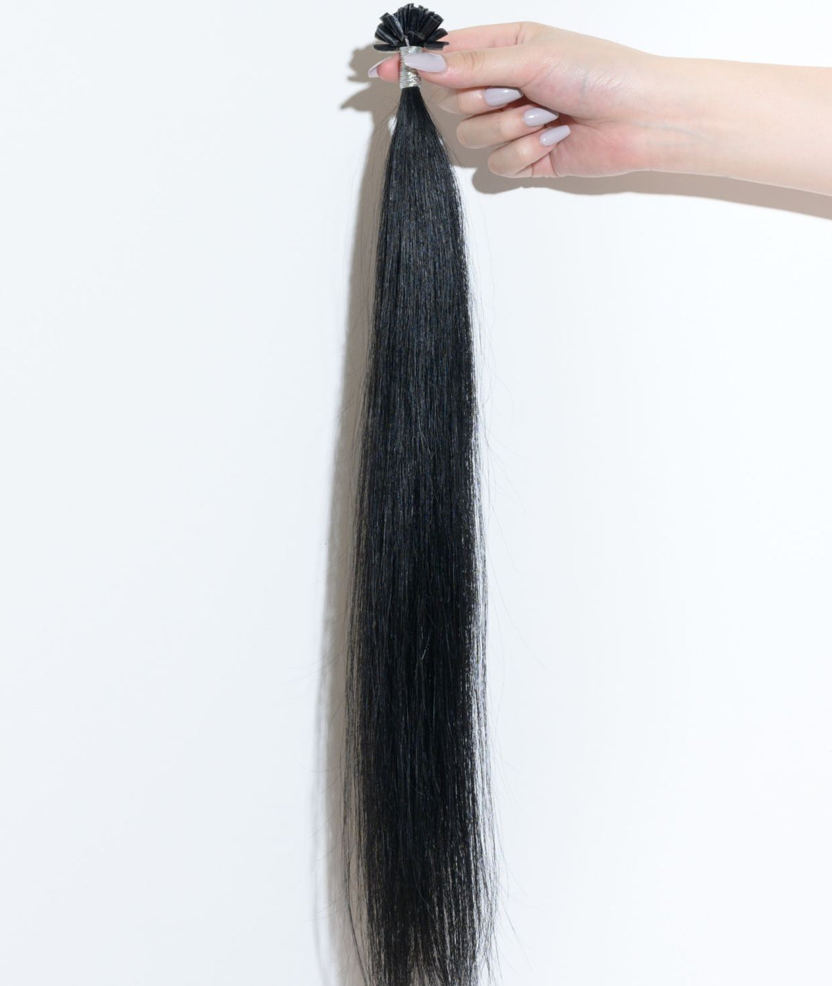 #1 Jet Black Pre Bonded U Tip Extensions — Value Grade