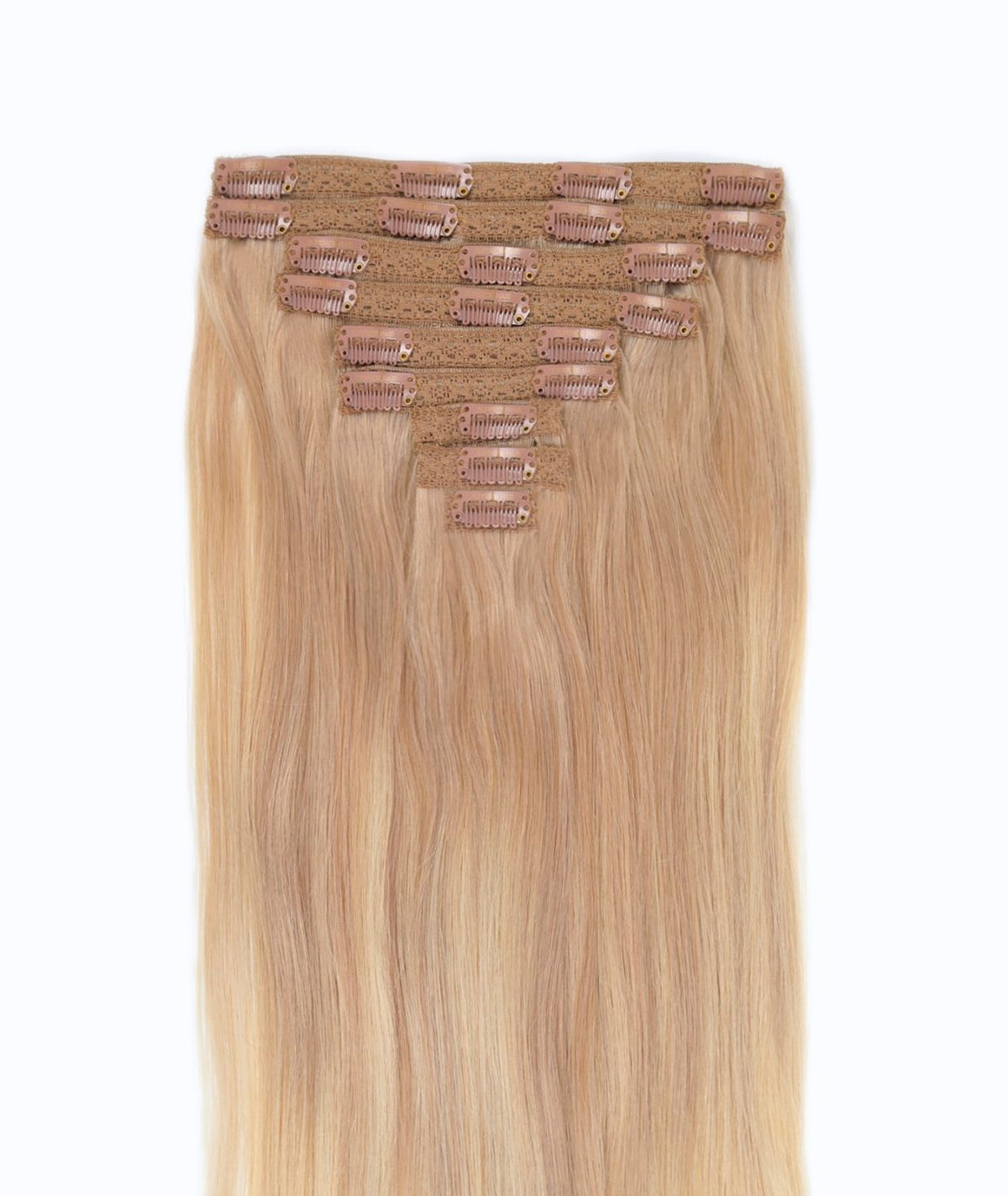 #Sandy Blonde Balayage Classic Clip In Hair Extensions 9pcs — Value Grade