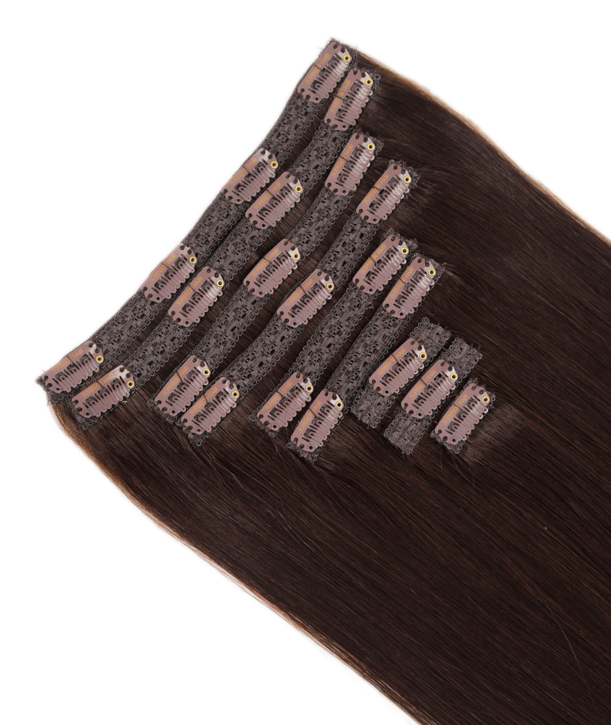#2 Dark Brown Classic Clip In Hair Extensions 9pcs — Value Grade