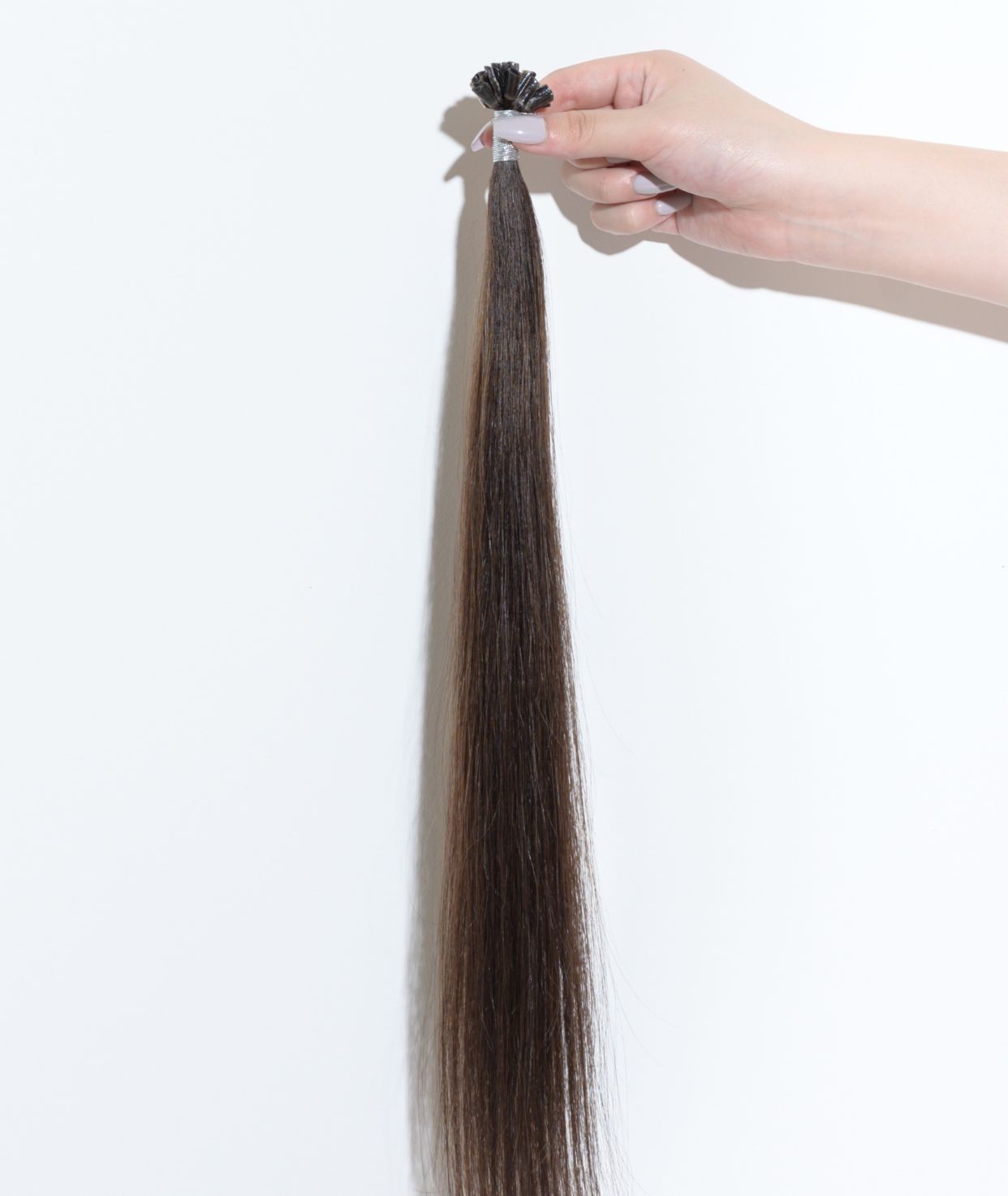 #2 Dark Brown Keratin Bond Hair Extensions