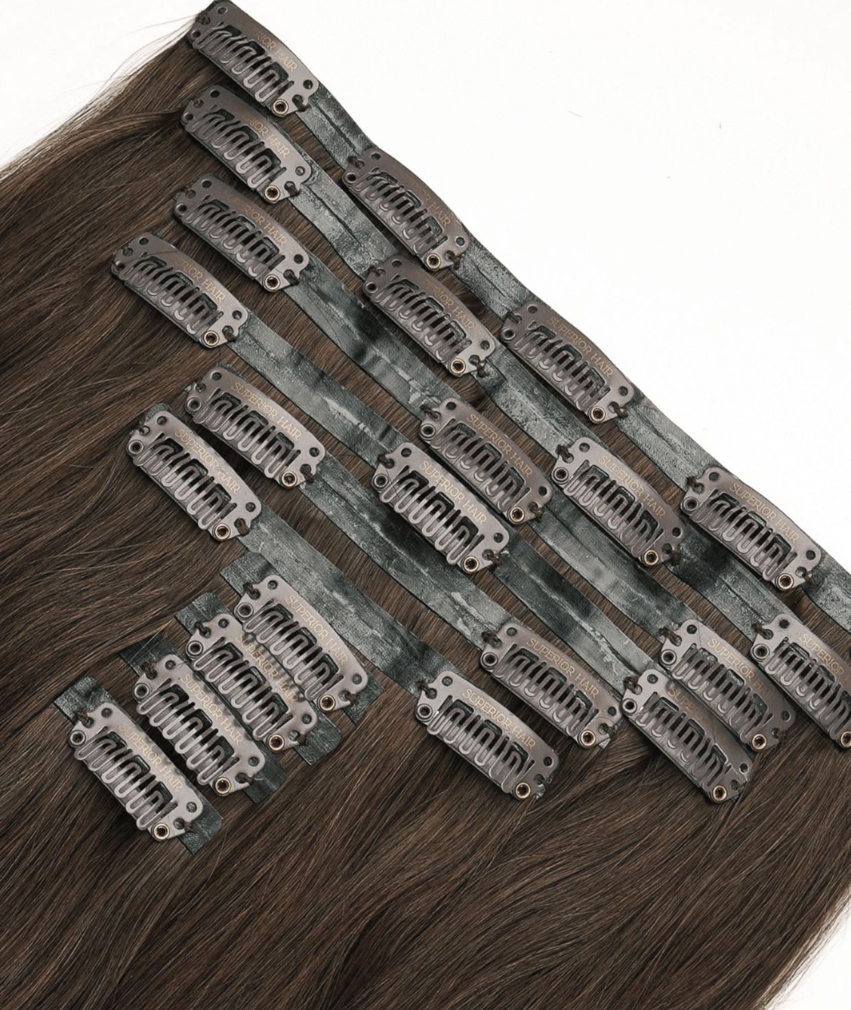 #2 Dark Brown Seamless Clip In Extensions — Value Grade