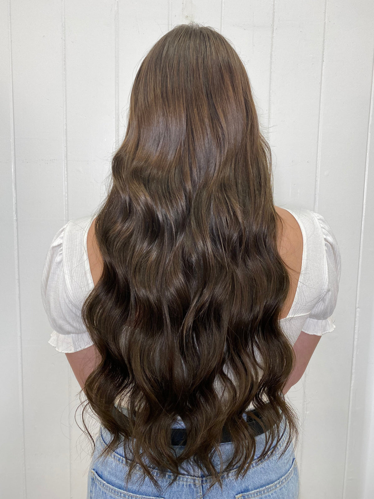 #4A Medium Ash Brown Nano Tip Hair Extensions — Value Grade