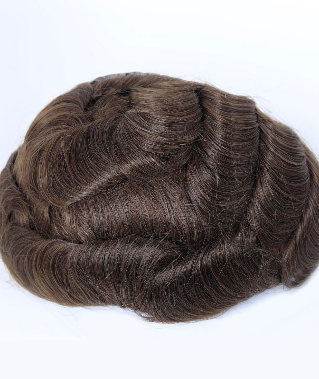 #4A Ash Brown Skin Base Hair System