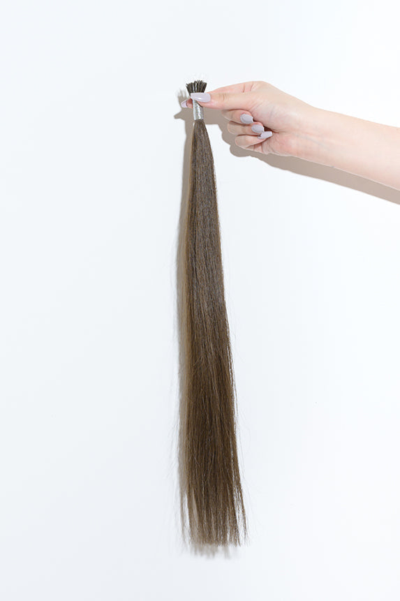 #4A Medium Ash Brown Nano Tip Hair Extensions — Value Grade