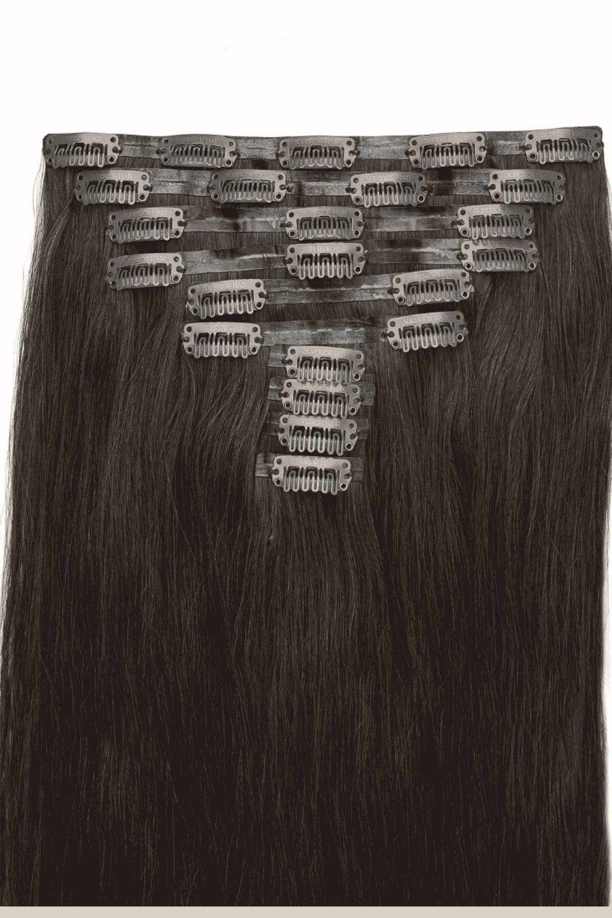 #4 Chocolate Brown Seamless Clip In Hair Extensions